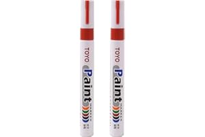 Worparsen 2 pennarelli permanenti impermeabili per pneumatici di auto, veicoli e moto, colore rosso