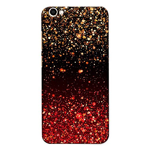 CrazyInk Polycarbonate Glitter Printed Scratch and Shock Proof Back Case Cover for Vivo Y69 (Dark Red)