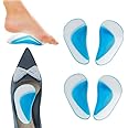 Hodaqe Arch Support Shoe Insoles For Flat Feet, Gel Arch Inserts For Plantar Fasciitis, Adhesive Arch Pad For Relieve Pressure And Feet Pain- 2 Pairs