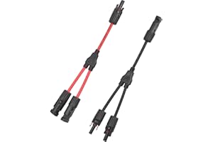 Dongge Solar connection Y-branch parallel adapter solar panel cable plug distributor photovoltaic branch plug and socket supports 30A high current red and black cable
