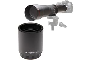 JINTU 2 x Telekonverter Objektiv Kamera Objektiv Konverter Adapter für 420-800 mm 650-1300 mm 500 mm T-Mount Teleobjektive
