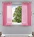 Produktbild 2er-Pack Gardinen Transparent Vorhang Set Wohnzimmer Voile Schlaufenschal mit Bleibandabschluß HxB 175x140 cmRosa, 61000CN