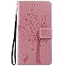 Produktbild Carols LG X Power 2 Hülle, LG X Power 2 / LG K10 Power (5,5 Zoll) Prägung Wallet Tasche Brieftasche Schutzhülle - Pink 01