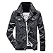 Produktbild serliyDenim Shirt Herren Jeanshemd Herren Männer Mode Militärindustrie Militärhemd Kurzarm Tasche Taste Shirt Sommer Männer Mode Sport Freizeit Kleidung Bluse Tops