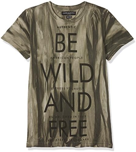 American People Boy's Gong J T-Shirt, Gris (Grey Tie and Dye 70-204), 14 Years