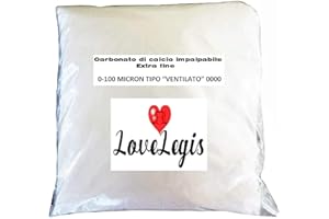 LoveLegis Carbonato de Calcio impalpable Muy Fino - Blanco meudon - 0-100 micras - Polvo de mármol caco3 - Relleno inerte para Resina y tizas - útil para pH del Suelo - Arte - 3 kg