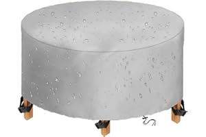 ‎DKHLYB DKHLYB Abdeckung für Gartenmöbel Rund Multi Größe 600D Oxford Abdeckung Gartentisch Wasserdichtes Winddicht Abdeckhaube Gartenmöbel, Schutzhülle für Runder Gartenmöbel Gartentisch D x H Ø 150x75cm