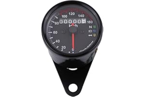 TBEST C Tacho Anzeige Glas,Motorrad Tacho Universal,Motorrad Tacho Ang,Motorrad Kilometerzähler,1 Stück Universal Led Digitaeige Tachometer Hintergrundbeleuchtung Signal Motorrad Drehzahlmer Geschwinditr K/