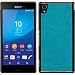 Produktbild PhoneNatic Case für Sony Xperia M4 Aqua Hülle türkis Lederoptik Hard-case + 2 Schutzfolien