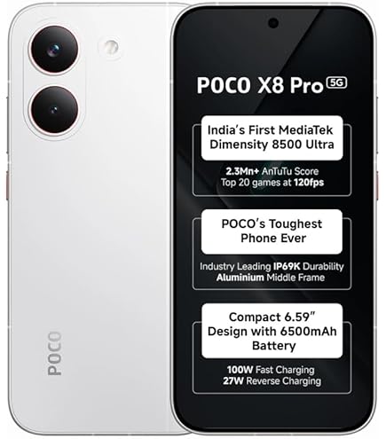 POCO F7 5G (Frost White, 256 GB) (12 GB RAM) | Snapdragon 8s Gen 4
