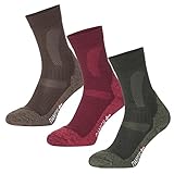 Merinowolle Wander- und Trekkingsocken (Braun - 1 Paar, EU...