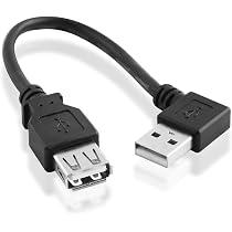 15cm USB 2.0 Verlängerungskabel – A-Stecker 90° Links, Für Drucker, Festplatten & Mehr