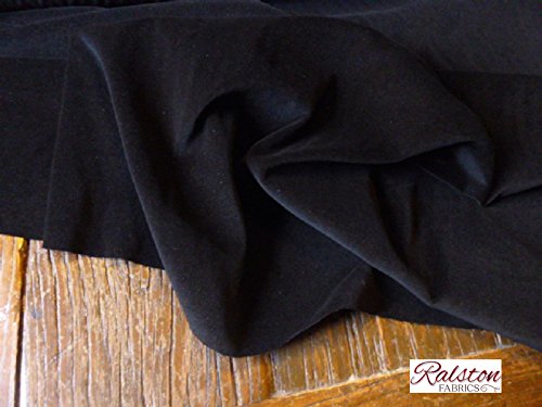 Samtstoff, Baumwolle, Meterware, Schwarz - 6