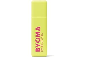 BYOMA Liptide pH Lip Oil (5ml) Glossy, Non-Stick Gloss with pH Adaptive Tint - Reduces the Appearance of Fine Lines - Softens, Plumps, Hydrates