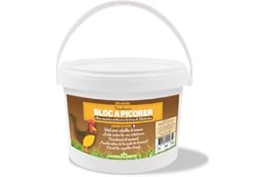 HYDROPLANETE | Bloques de picoteo para pollos, gallinas y pájaros | Tierra de diatomeas e insectos secos | 3 x 300 g | Alimento para aves y aves de corral