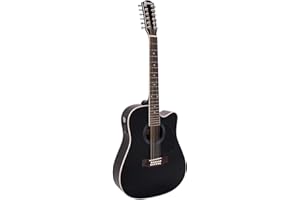 DIMAVERY DR-612 Westerngitarre 12-saitig, schwarz