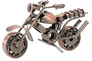 Knowing Modèle de Moto de Fer,Moto Ornements Modernes,Harley modèle de Moto,pour décoration de Bureau à la Maison, Accessoires de Photographie de Copain, Cadeau de Noël d'anniversaire,Cuivre Rouge