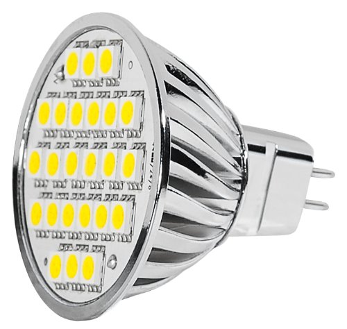 Transmedia Power SMD LED Spot 12V/5W, 350 lm, GU5.3, 120°, nicht dimmbar, 24 LED-SMD 5050, ø 50 x 48 mm, warmweiß, (3000K) LP7-5WL