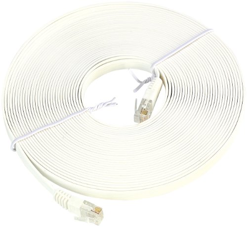 Fibrionic Network Solutions Netzwerk-Kabel Cat5e flach, weiß, 10m