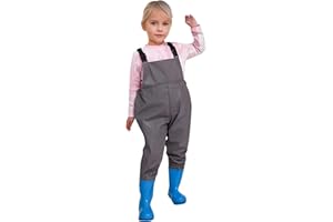 Tinarying Baby Girl Romper Kids Boys Girls Chest Waders Youth Fishing Waders For Toddler Children Water Proof Hunt & Fishing Waders With Boots