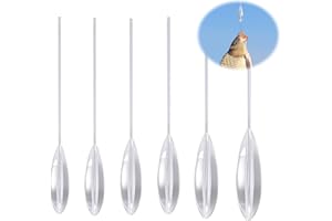 Diyxisk 6 Pezzi Acrilico Galleggianti da Pesca, Tiro Lungo Assistito Pesca Trota, Galleggiante Pesca 8g、10g、12g、15g、20g、25g, Adatto Ad Appassionati di Pesca Maschili e Femminili (Trasparente)