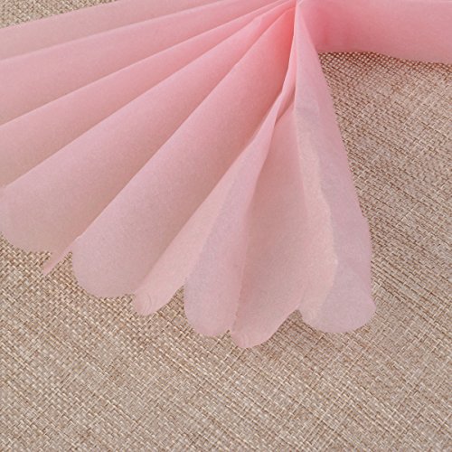 OULII 10pcs 10-Zoll-Tissue-Papier Blumen Seidenpapier Pom Poms für Hochzeit Party Dusche Babyartikel (Rosé) - 4