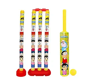 Sculpture Cricket Kit Set for Kids 3 Stumps with 1 Bat and 1 Ball for Playing Perfect Cricket Combo Set (Pack of 1)