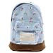 Produktbild OULII Mini-Rucksack-Blumen-Münzen-Beutel-Mappen-Handbeutel-Geldbeutel-Schlüsselketten-Schlüsselring 4.7x3.5 Zoll (blau)