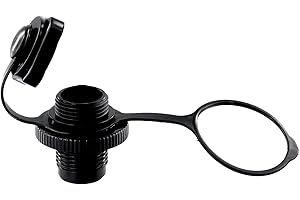 Eawfgtuw Valvola di gonfiaggio a vite, 22 mm, in plastica, nera, per barche gonfiabili, kayak, materassini, canoe, zattere da piscina, gommoni, gommoni, valvola a vite di ricambio per camera d'aria