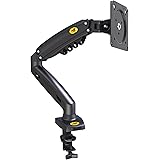 Ergosolid Support Écran PC Moniteur, Bras Articulé Ergonomique Ressort à Gaz, 17-30 Pouces, VESA 75mm et 100mm, Rotatif à 360