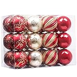 Lieferung in praktischer zylindrischen Klarsichtbox. Eine schnelle und einfache Möglichkeit, Ihrem Weihnachten einen festlichen Look mit dem Ornament hinzufügen, um eine luxuriöse Baumrock weihnachtliche Atmosphäre zu schaffen