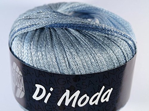 Lana Grossa Di Moda 001 Weiß/Hellblau/Hellgrau/Blau 50g