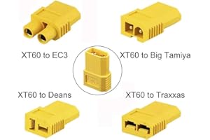 YOWOO POWER Yowoo Amass XT60 Maschio a connettore Deans T/TRX / EC3 / Big Tamiya Plug Adattatore convertitore femmina per RC Lipo Set batteria
