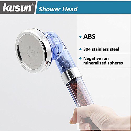 Kusun® 3 Modi Duschkopf Handbrause Hochdruck Wasserspar Lonenfilter Universal Duschen Bestandteile HS003-3M - 5