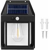 Panter Solar G&uuml;neş Enerjili Lamba, Hareket Sens&ouml;rl&uuml; Duvar Lambası, G&uuml;n Işığı Filament LED Solar Aplik, 3 Modlu, IP65 Su Ge&ccedil;ir