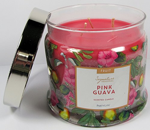 PartyLite 3-Docht Duftwachsglas "Pink Guave" aus der Reihe "Fruchtig" / Signaturduft
