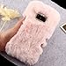 Price comparison product image WEIFA Galaxy 2017 A5 Wool Mobile Phone Case, Soft Fluffy Thin Handmade Warm Hair Winter Cover, Eye-Catching Luxury Girl Slim Phone Case For Samsung Galaxy A520 Pink