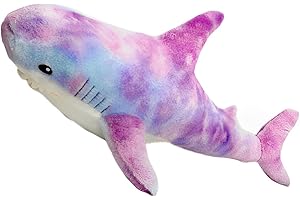 DongAi Plush Shark Toy Pillow, 100CM Giant Shark Plush Animal Toy Super Soft and Cute Pillow Children’s Boys and Girls Room Decoration Bedtime Gift (purple)