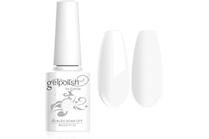 Vishine 8ml Gelpolish Manicure Salon UV LED Soak Off Gel Nail Polish Varnish Color French White #1323