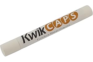 KWIKCAPS Crayon de retouche Blanc Alpin en cire pour meubles en bois Kit réparation de rayures Dissimulation Stylo peinture taches parquet sol laminé mobilier bois massif plan de travail panneau mélaminé métal