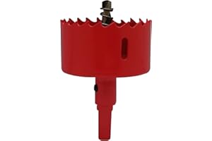 TUNEZ® Scie cloche M42 bimétallique avec arbre hexagonal et forets de centrage en métal pour bois, métal, plaque de plâtre, tôle, tuyau en plastique (53 MM)