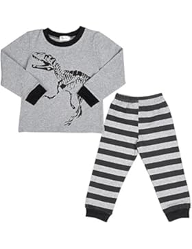 Little Hand Baby-Jungen Schlafanzug Lang Nitnightset Zweiteilige Dinosaurier Pyjama Baumwolle Weihnachten Kinder...