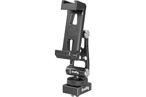 SMALLRIG Universal Phone Tripod Mount, Metall-Handyhalterung mit Kaltschuhhalterung und M4-Schrauben für DJI Stabilisatoren, frei Einstellbarer Handy-Halterungsadapter für iPhone, für Samsung - 4301