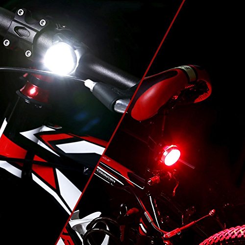 USB Aufladung Fahrrad Vorderlicht Rücklicht LED Abnehmbar Fahrradlicht Blinken Lampen Beleuchtungsset - 7