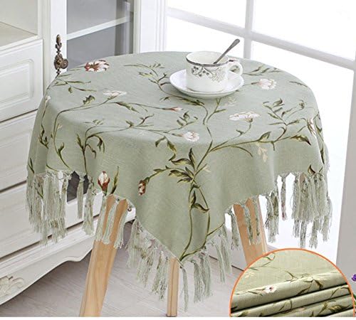 AJKAHKCHFKCK Blended Lace Square Round Tablecloth,Wipe clean Spill-proof Stain resistant Table cloth Bedside table Tea-C 140x140cm(55x55inch)