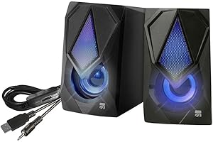 Xtreme Videogames Coppia di Casse PC USB Thunder Speakers con LED 33204