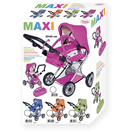 Imagen 5 de Bayer - Maxi Pink, carrito de juguete para muñecas, 3 en 1(13929)