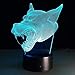 Produktbild CTO Leichte Kreative 3D Nacht Led Tischlampe USB Touch Bunter Wolf Human Visual Gift,A,Lampe