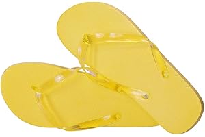 EBuyGB Womens Unisex Adult's Flip Flops Bright Foam Summer Sandals Beach Holiday Pool Footwear, Yellow, 5/6 UK EU