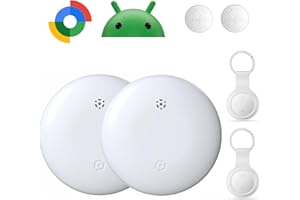HDCORBETTS Android Tracker 2 Pack, Smart Tracker(2025), Works with Google's Find Hub/Find My Device (Android Only) App, Tracker Tag Locator for Keys, Luggage, Satchel, Backpack etc (Not for Apple Devices) white